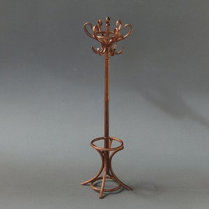 1/6 scale miniature handmade wooden Thonet classic 19th century style coat stand furniture for Blythe, Momoko, bjd and other dolls, roombox