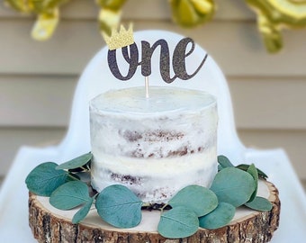 One Cake Topper With Crown