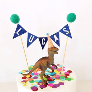 Custom Name Cake Topper Banner | Personalized Cake Topper | Party Animal Cake Topper | Cake Bunting | Custom Banner Flags | Birthday Topper