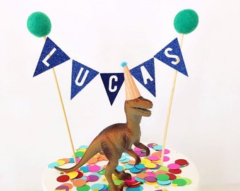 Custom Name Cake Topper Banner | Personalized Cake Topper | Party Animal Cake Topper | Cake Bunting | Custom Banner Flags | Birthday Topper