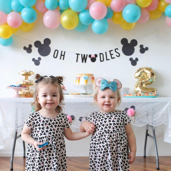 Oh TWOdles Minnie Mouse Banner | Minnie Mouse 2nd Birthday | Birthday Banner | TWOdles Birthday Decorations | Minnie Mouse Birthday Party