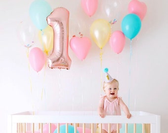 Number 1 Balloon | 1st Birthday Balloon | One Year Old | Number One | Birthday Party Balloons | Jumbo Number Balloon | Milestone Birthday
