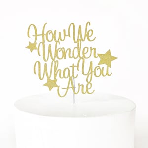 How We Wonder What You Are Cake Topper | Twinkle Twinkle Little Star | Baby Shower Cake Topper | Gender Reveal Party | Baby Sprinkle Decor