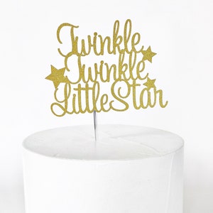 Twinkle Twinkle Little Star Cake Topper / Gender Reveal Cake Topper / Gender Reveal Party / Baby Shower Cake Topper / Gender Neutral