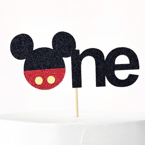Mickey Mouse Cake Topper First Birthday Party Cake Topper - Etsy