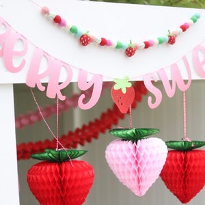 Berry Sweet Banner | Strawberry Banner | Strawberry Birthday Decor | Sweet One | Two Sweet | Twotti Frutti | One in a Melon | Birthday Decor