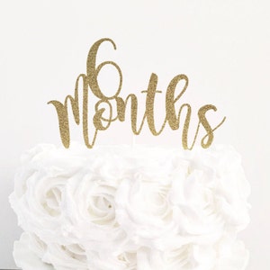 6 Months Cake Topper / 6 Month Birthday / Half Birthday Cake Topper / Cake Smash / 1/2 Birthday Photo Shoot / Six Month Milestone