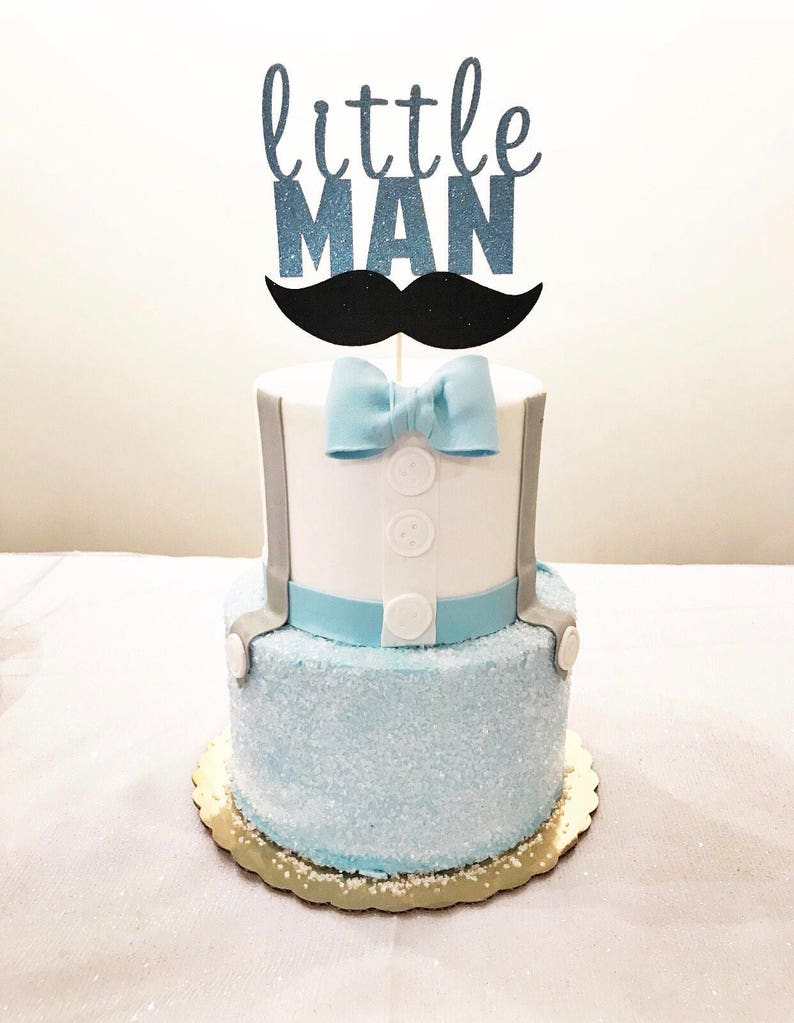 Little Man Cake Topper Little Man Theme Baby Shower Little Gentleman Boy First Birthday 1st Birthday Cake Topper Smash Cake Topper