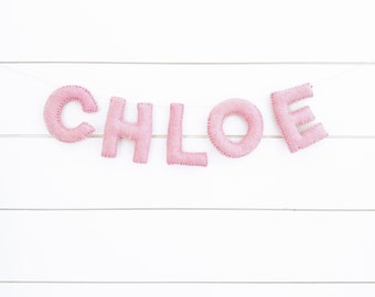 Custom Name Felt Banner | Custom Phrase Felt Banner | Birthday Sign | Personalized Sign | Nursery Banner | Bassinet Banner | Custom Garland