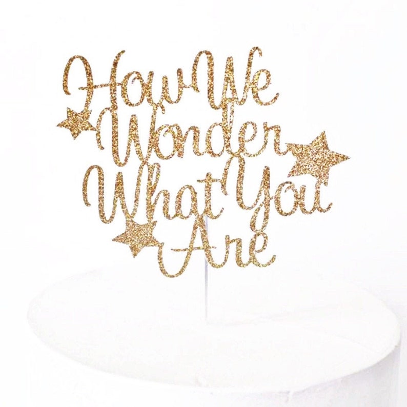 How We Wonder What You Are Cake Topper Twinkle Twinkle | Etsy