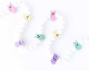 Easter Garland | Felt Bunnies | Bunny Garland | Bunny Banner | Easter Decorations | Easter Banner | Spring Garland | Spring Decorations