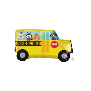 Back To School School Bus Balloon | First Day of School Balloon | 1st Day of School Celebration