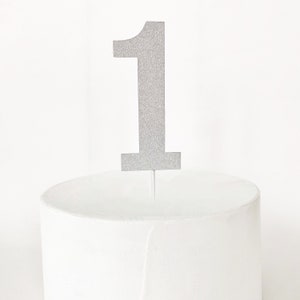 Glitter First Birthday Cake Topper | Number One Topper - Etsy