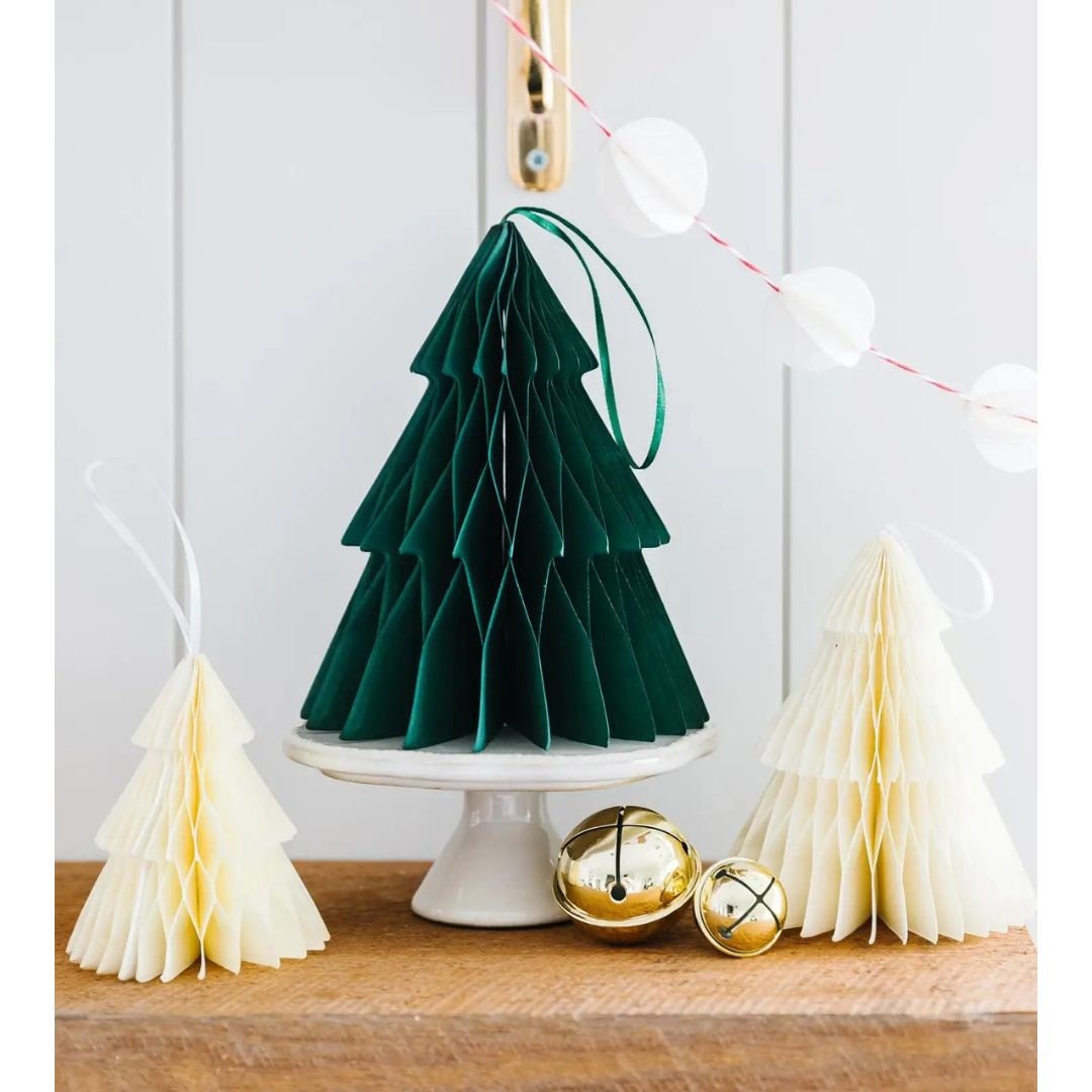 3pcs christmas tree pendant festival hanging decoration honey combs decor