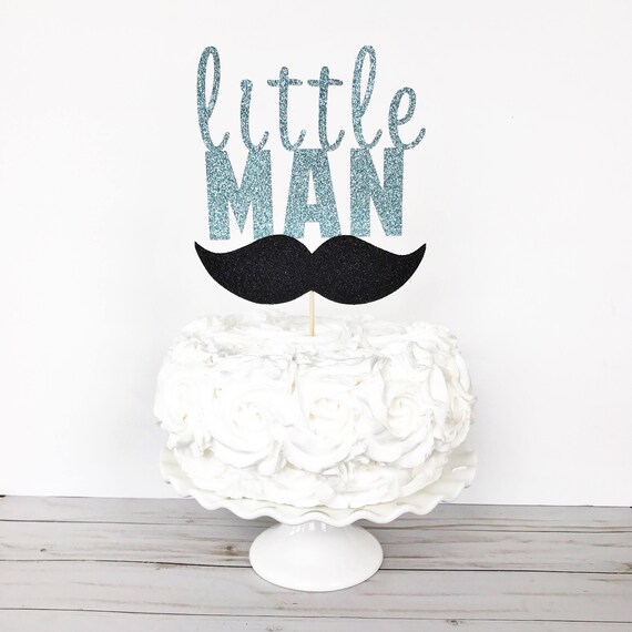 Little Man Cake Topper Little Man Theme Baby Shower Little Etsy