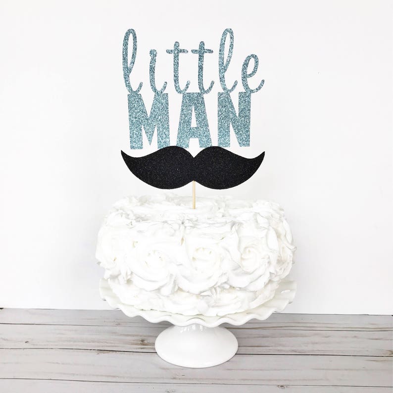 Little Man Cake Topper Little Man Theme Baby Shower Little Gentleman Boy First Birthday 1st Birthday Cake Topper Smash Cake Topper