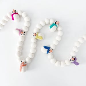 Snowman Garland, Snowman Banner, Holiday Banner, Snowflake Banner ...