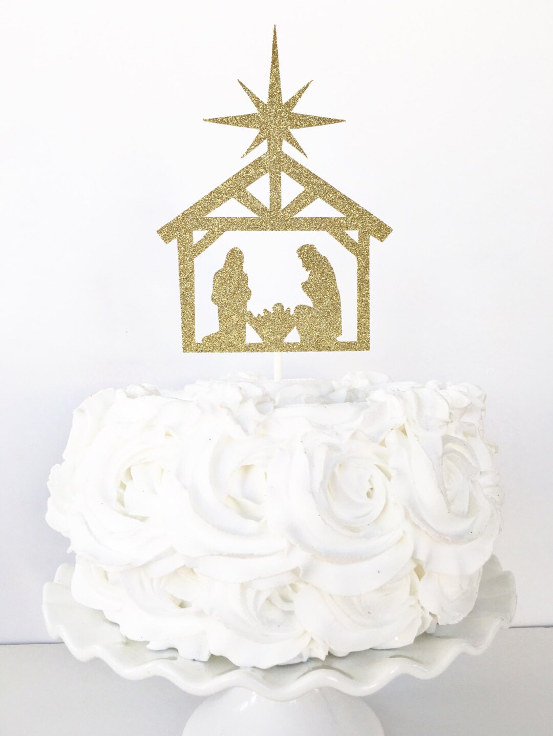 Nativity Scene Cake Topper Christmas Cake Topper Religious Etsy