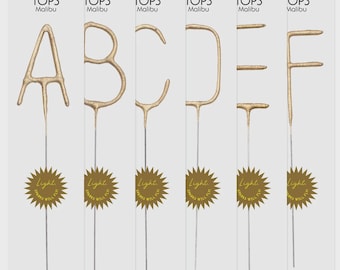 Cake Topper Letters | Sparkly Gold Cake Topper Letters | Custom Cake Topper | Milestone Birthday