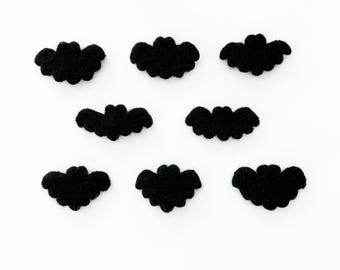 Felt Bats | Black Bat Felt Shapes | Felt Halloween Shapes | DIY Felt Ball Garland