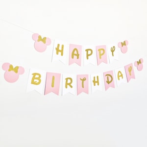 Minnie Mouse Happy Birthday Banner | Minnie Mouse Garland | Oh TWOdles Banner | Minnie Mouse Birthday Decorations | 1st Birthday Banner