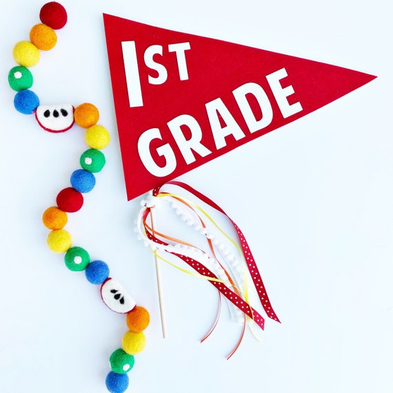 First Day of School Pennant Flag | First Day of School Sign | Kindergarten | First Grade | Second Grade | Preschool | Back to School Sign
