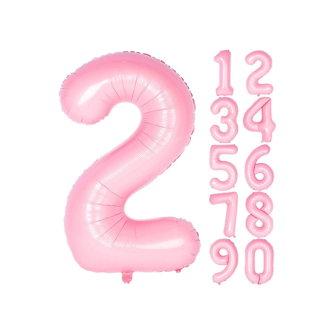 Jumbo Light Pink Number Balloons Birthday Balloons Pink Mylar Numbers