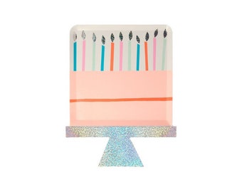 Birthday Cake Plates | Birthday Party Paper Plates | Party Plates | Birthday Dinner | Cake Plates | Dessert Plates | Cake Shaped Plates