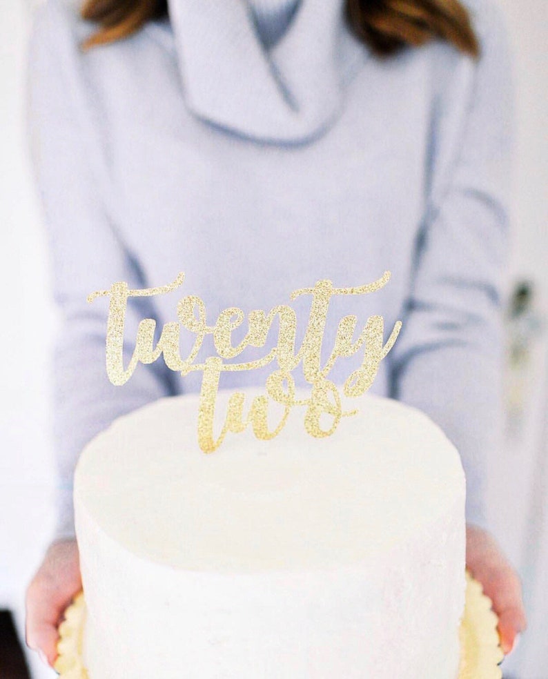 twenty two cake topper
