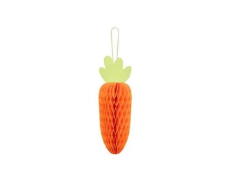 Honeycomb Carrots | Small or Large | Easter Party | Easter Decorations | Carrot Decorations | Honeycomb Party Decor | Hanging Easter Decor