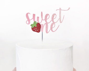 Sweet One Cake Topper | Strawberry 1st Birthday | Berry Sweet Cake Topper | One Cake Topper | Smash Cake Topper | Strawberry Decorations