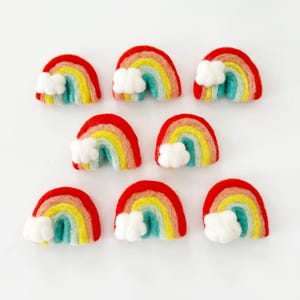 Primary Retro Felt Rainbows | Retro Rainbow Felt Shapes | Rainbow Felt Pieces | DIY Felt Ball Garland | Rainbow Decorations | Rainbow Crafts
