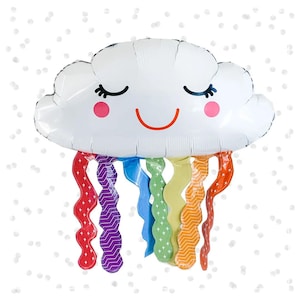 Rainbow Cloud Balloon | Rainbow Mylar Balloon | Cloud Mylar Balloon | Rainbow Birthday Decorations | Rainbow Party | Rainbow Baby