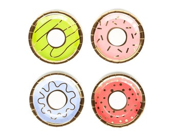 Donut Paper Plates | Donut Party Decorations | Donut Tableware | Donut Grow Up | Donut Birthday Party | Donut Brunch