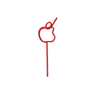 Apple Silly Straw | Apple Shaped Straw | Back to School Straw | Red Apple Crazy Straw | Plastic Reusable Straw | Teacher Gift | 1st Day