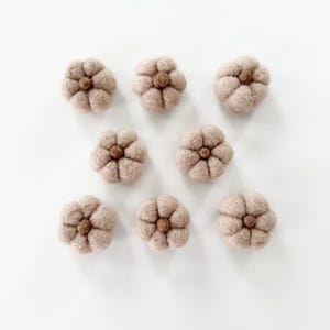 Tan Felt Pumpkins | Felt Fall Pieces | Felt Pumpkins DIY Felt Ball Garland | Autumn Felt Pieces