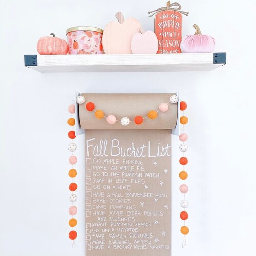 Fall Felt Ball Garland Thanksgiving Garland Thankful Etsy