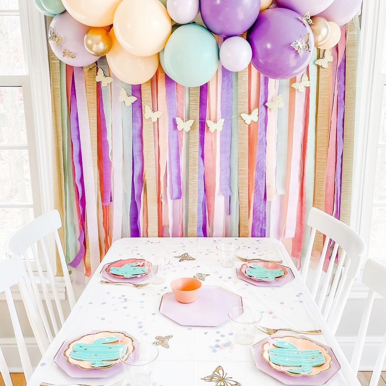Gold Glitter Butterfly Banner Butterfly Garland Butterfly Birthday Decorations