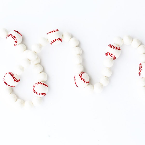 Baseball Felt Ball Garland