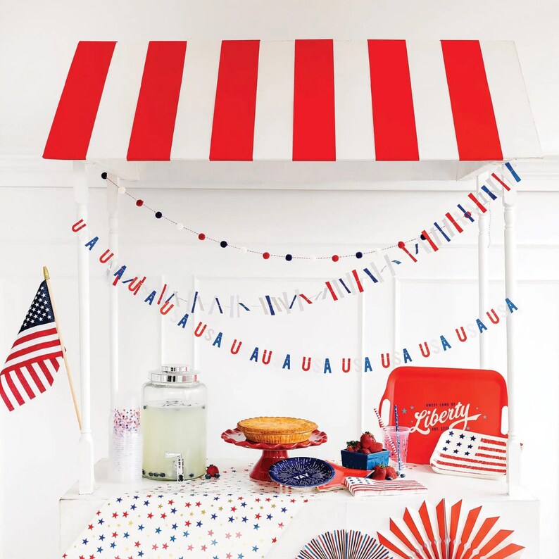 Stars and Stripes Mini Banner Set | Set of 3 Patriotic Banners | USA ...