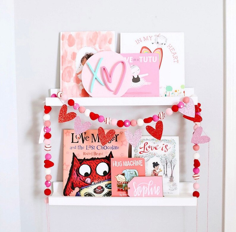 Glitter Heart Garland Heart Decor Heart Banner XOXO Valentine/'s Day Banner Valentine/'s Day Decorations Valentine/'s Day Garland