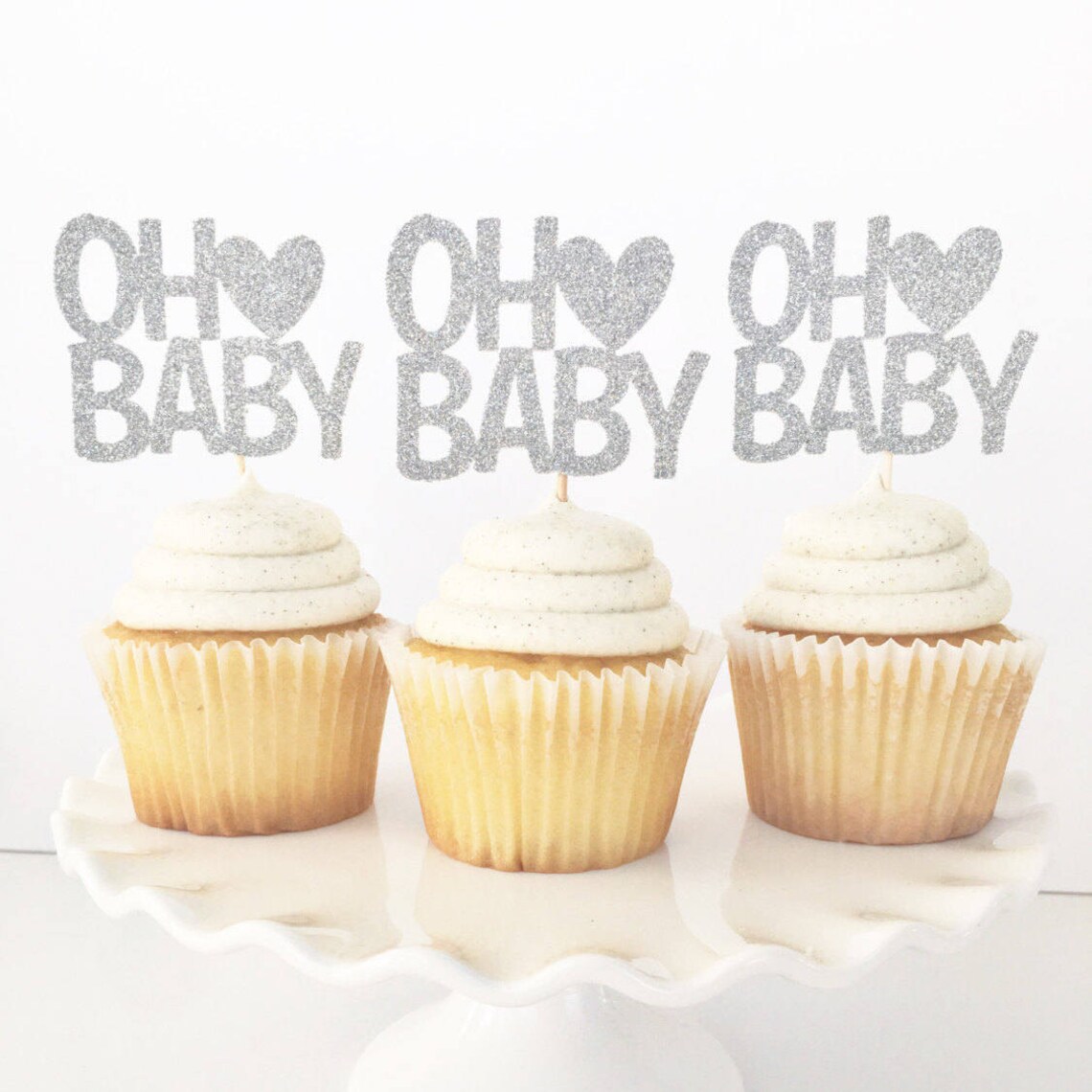 Oh Baby Cupcake Toppers / Baby Shower / Baby Sprinkle / Gender Etsy