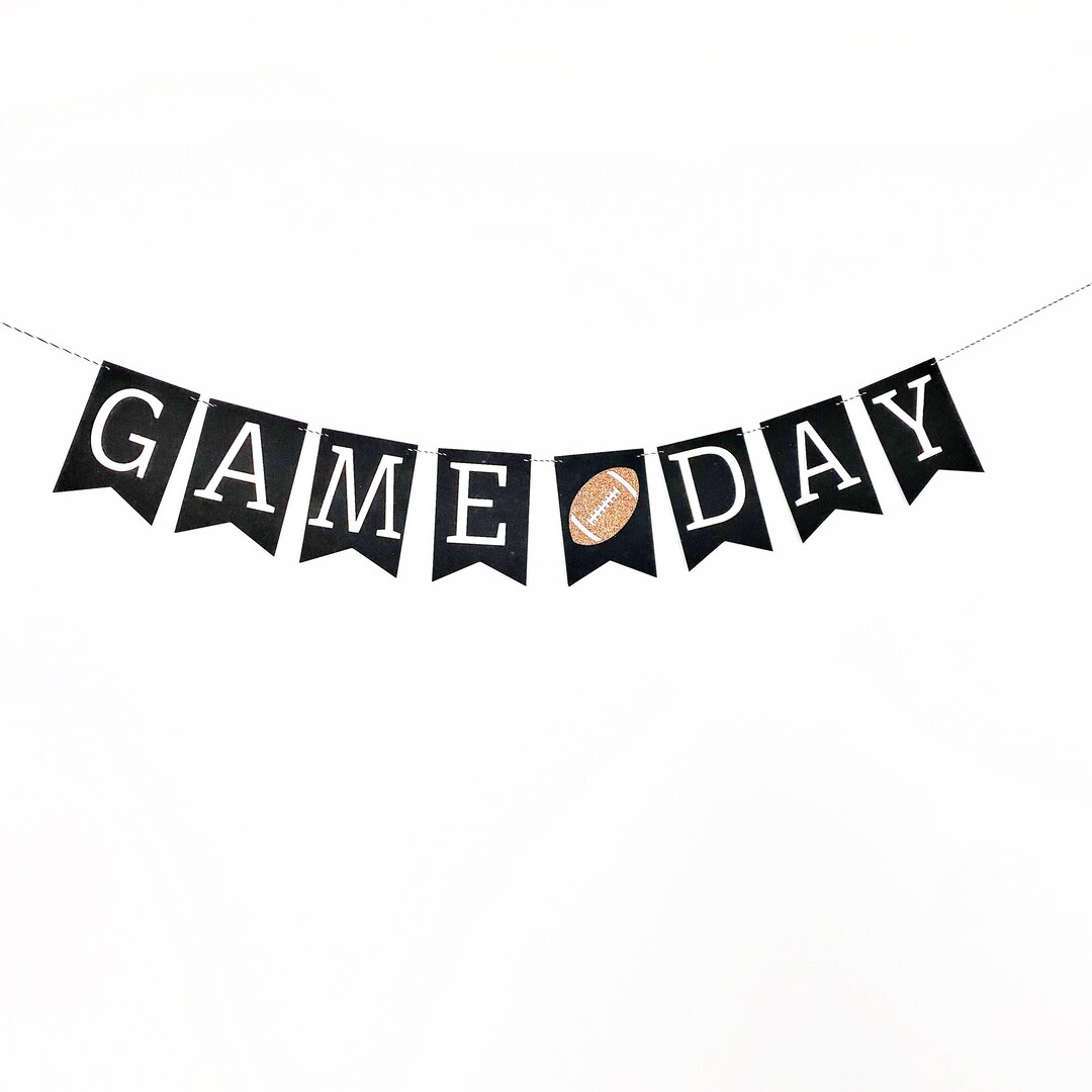 Gameday Banner / Game Day Banner / Football Party / Football Etsy