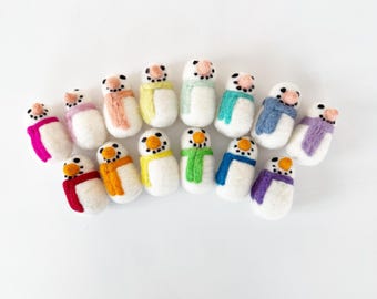 Felt Snowmen | Sold Individually | Felt Snowman | Snowman Garland DIY | Snowman Decorations | Winter Decorations | Winter Craft Supplies