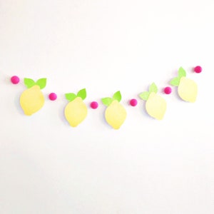 Lemon Banner | Lemon Garland | Felt Ball Garland | Lemonade Stand Sign | Lemonade Stand Banner | Lemonade Party | Lemon Decorations