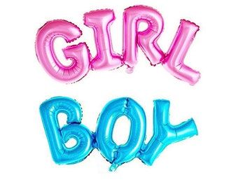 Girl Boy Balloons | Gender Reveal Balloons | Baby Shower Balloons | It's a Girl | It's a Boy | Pregnancy Announcement | Mom To Be | Oh Baby