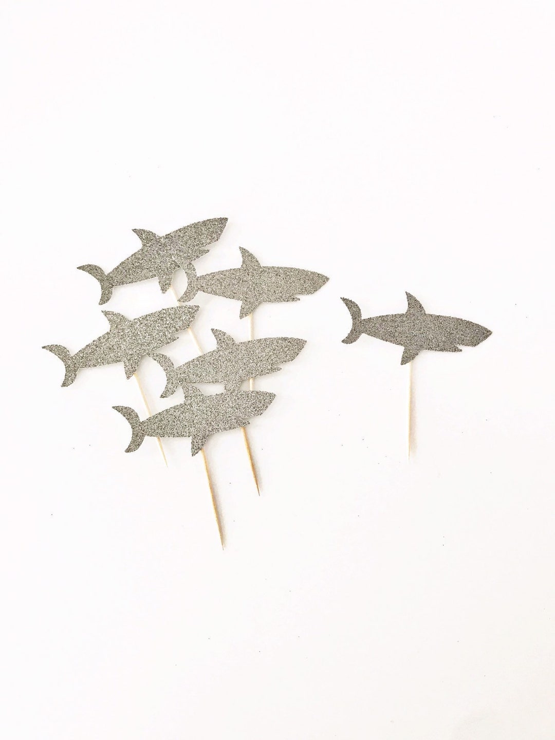 Shark Cupcake Toppers / Shark Birthday Party / Shark Week / Etsy
