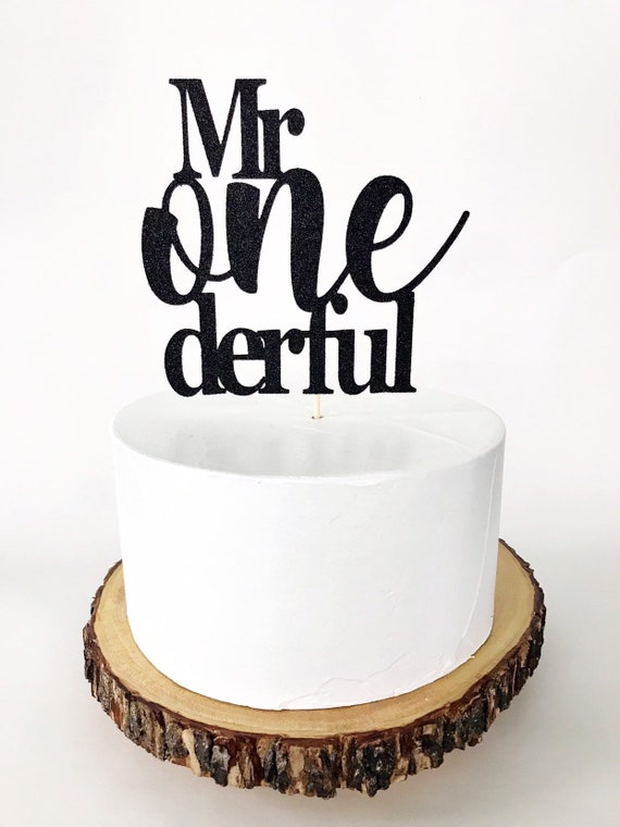 Mr Onederful Cake Topper One Cake Topper Boy First Etsy