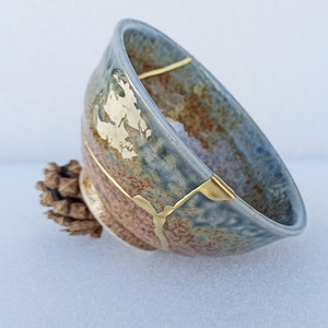 Kintsugi Bowl, Broken and Repaired Japanese Ceramic, Vase, Pottery, Mug, Art, Gift  REF:C21