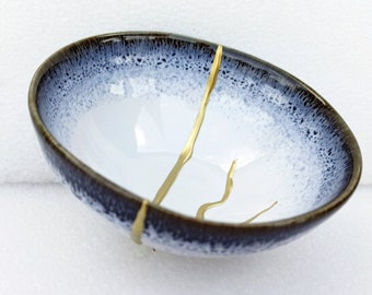 Kintsugi Bowl, Broken and Repaired Japanese Ceramic, Vase, Pottery, Mug, Art, Gift- Collection "KASIS RF 106